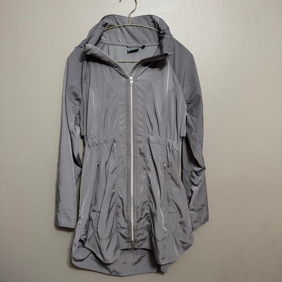 Athleta gray silver dippity anorak jacket size small - Picture 1 of 9